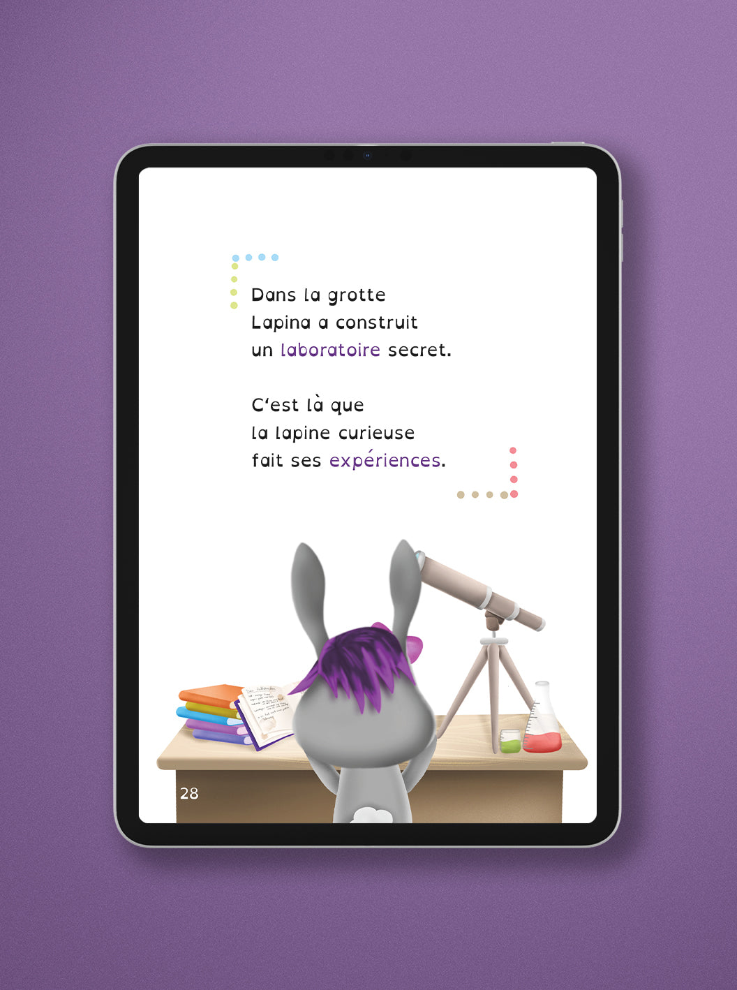 Livre de lecture "Lapina totalement curieuse"
