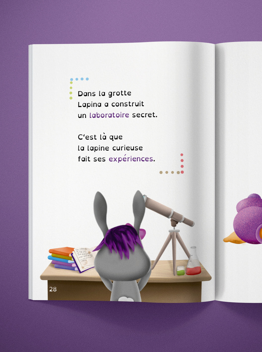 Livre de lecture "Lapina totalement curieuse"