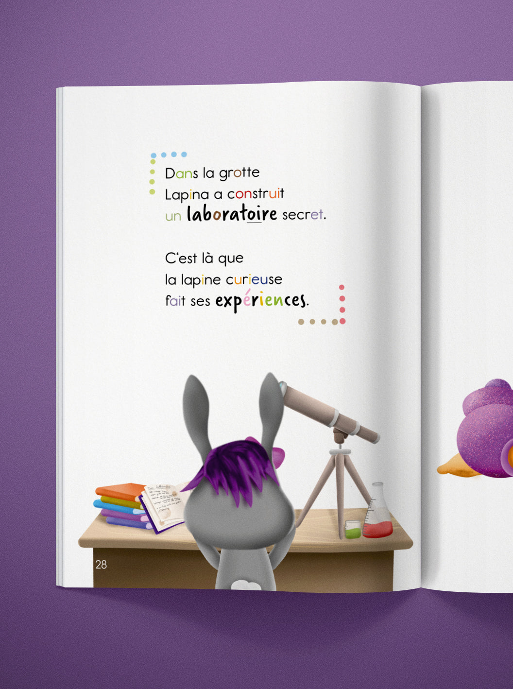 Livre de lecture "Lapina totalement curieuse"