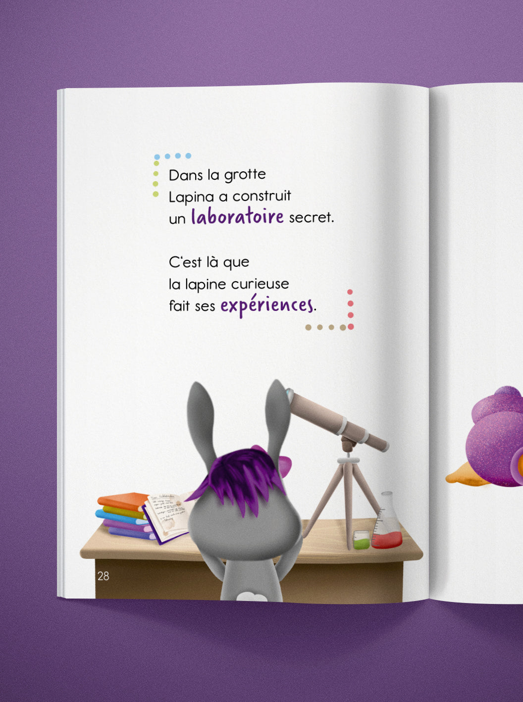 Livre de lecture "Lapina totalement curieuse"