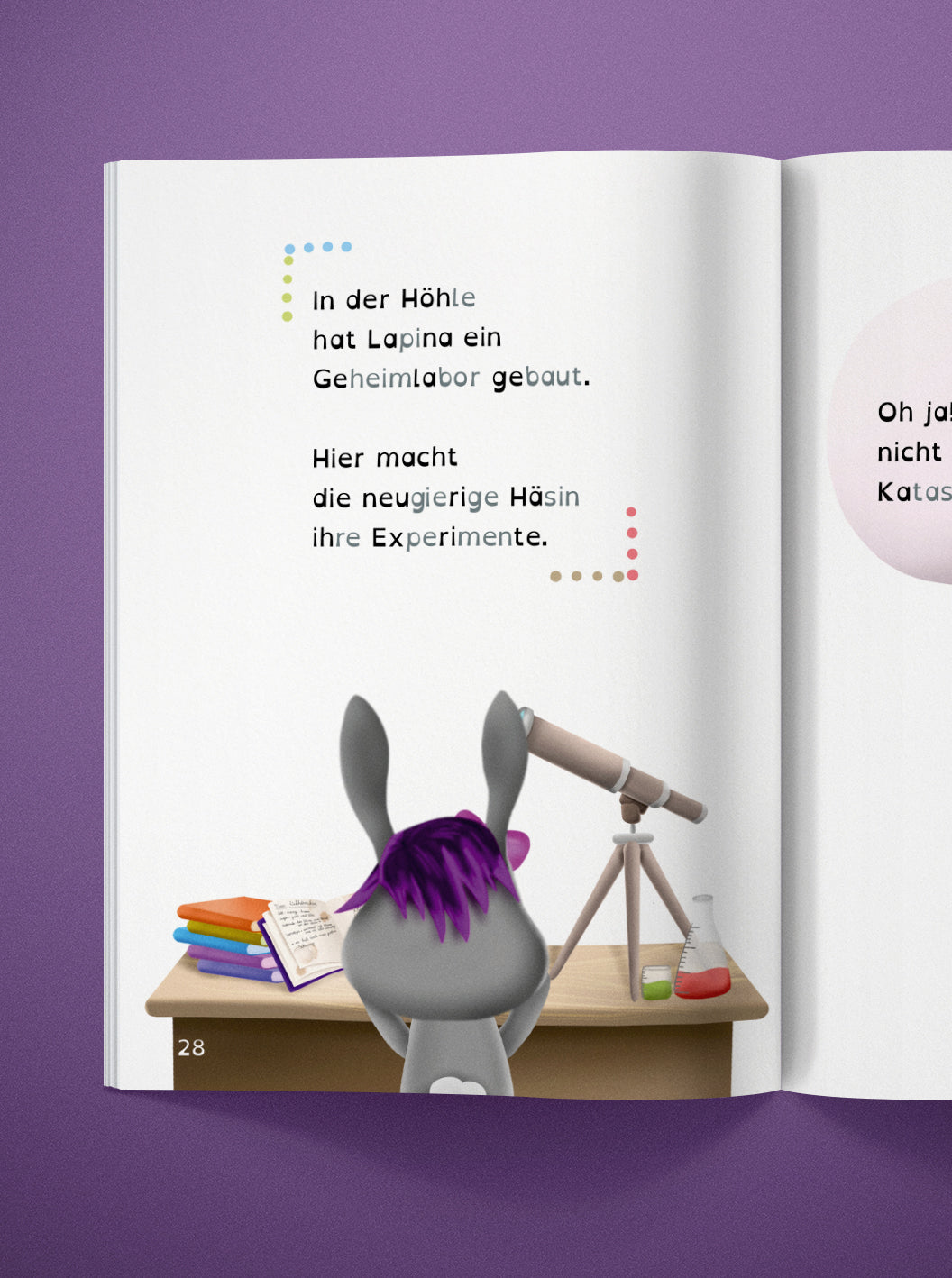 Livre de lecture "Lapina total neugierig"