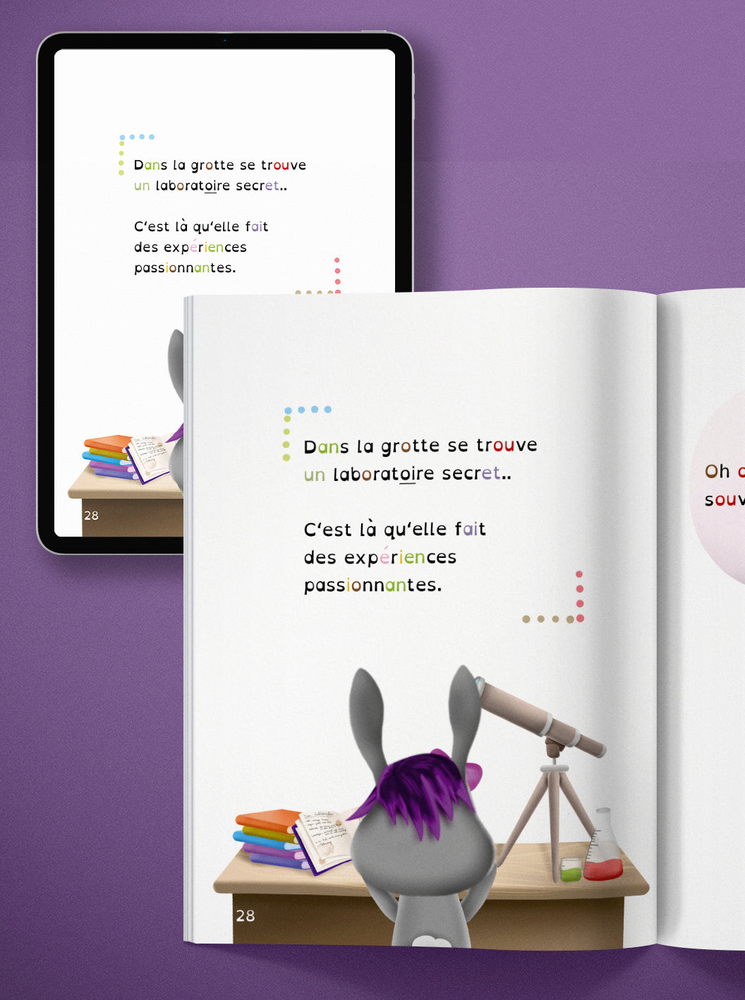 Livre de lecture "Lapina totalement curieuse"