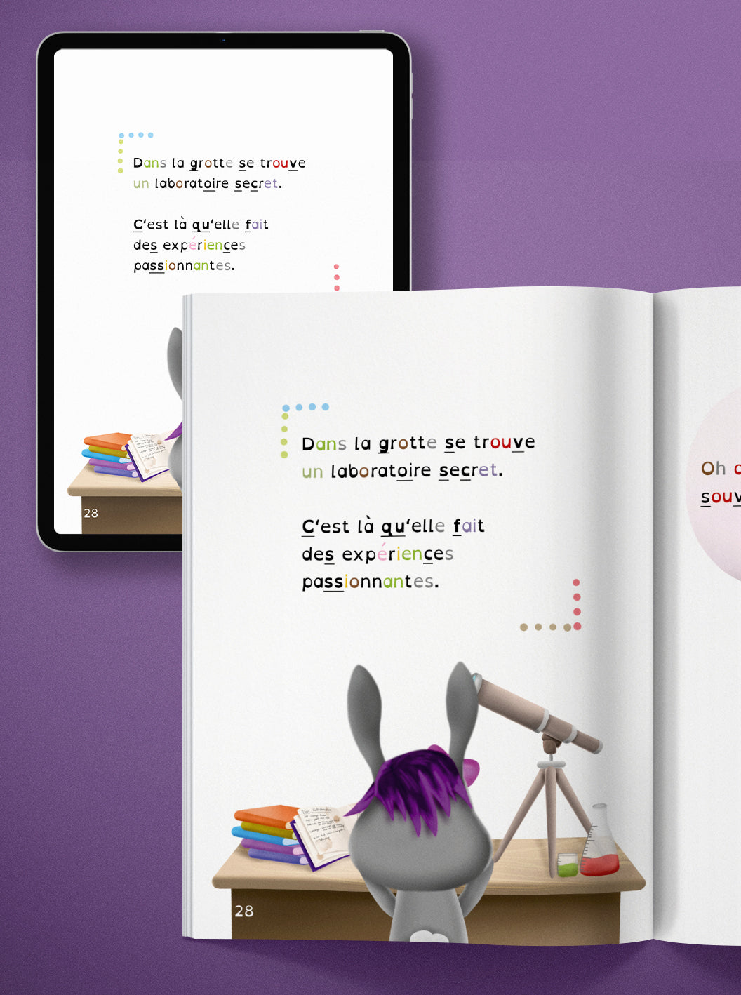 Livre de lecture "Lapina totalement curieuse"