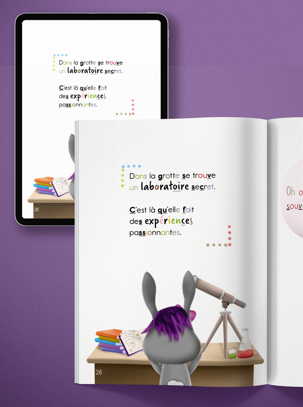Livre de lecture "Lapina totalement curieuse"