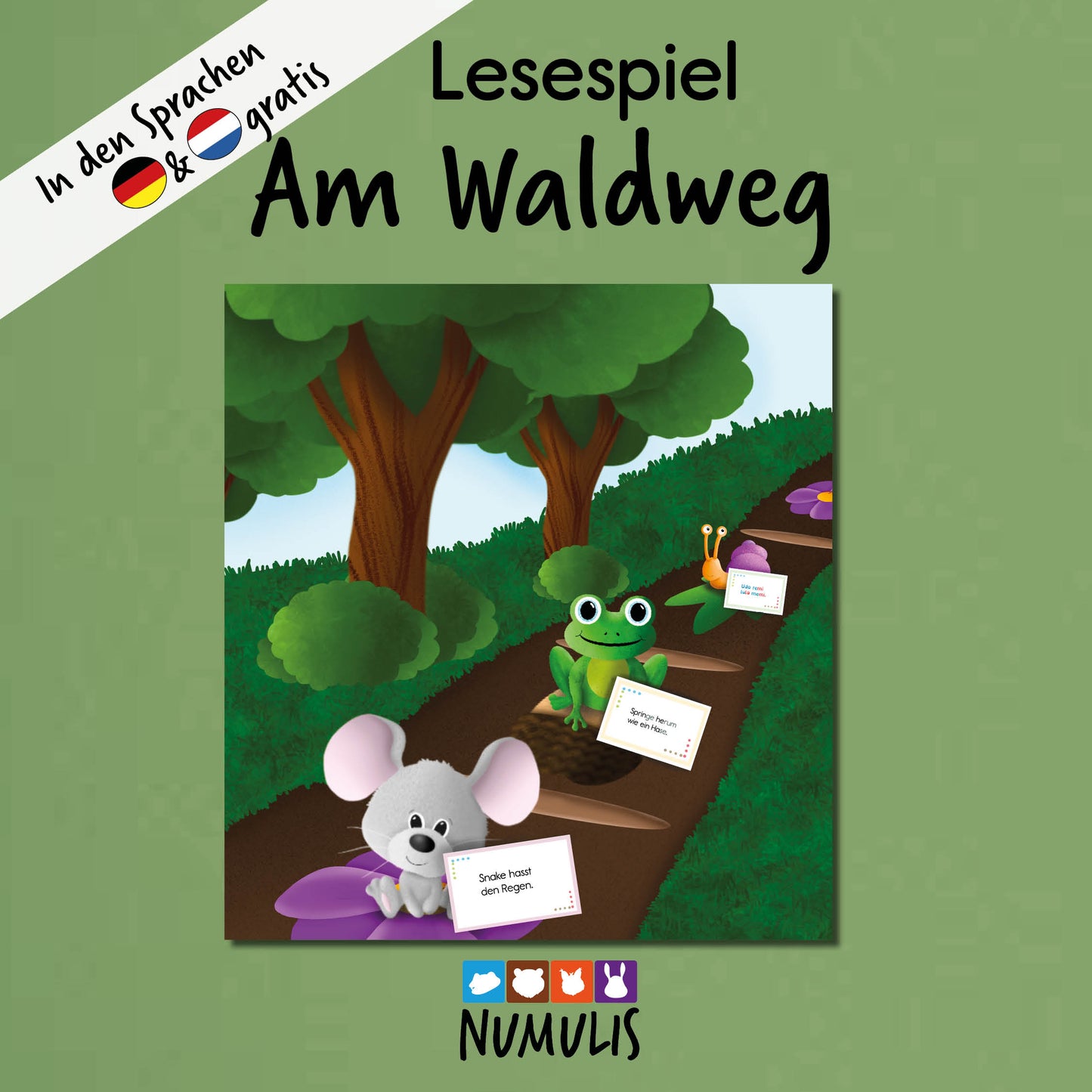 Lesespiel - Der Waldweg | Le sentier forestier