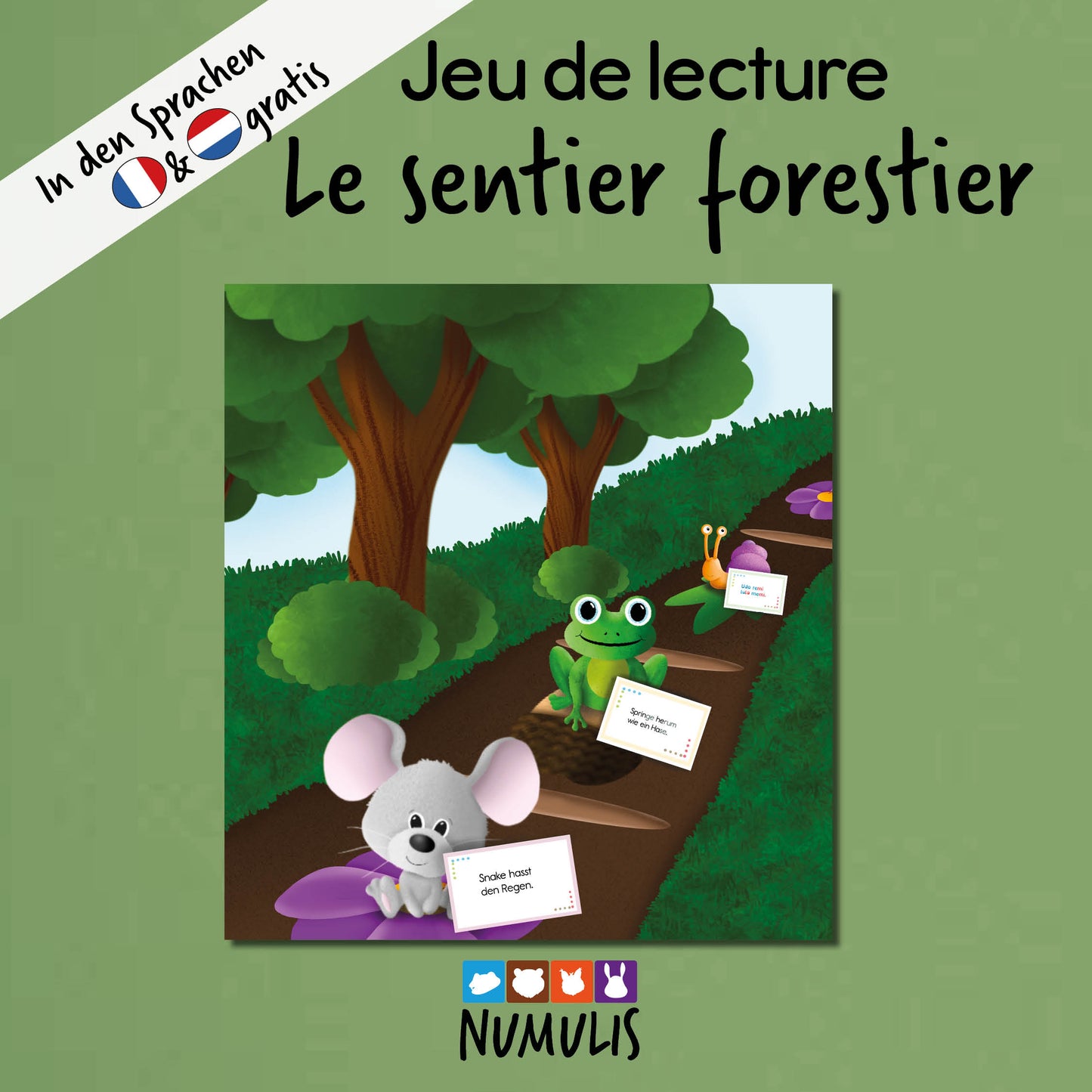 Lesespiel - Der Waldweg | Le sentier forestier